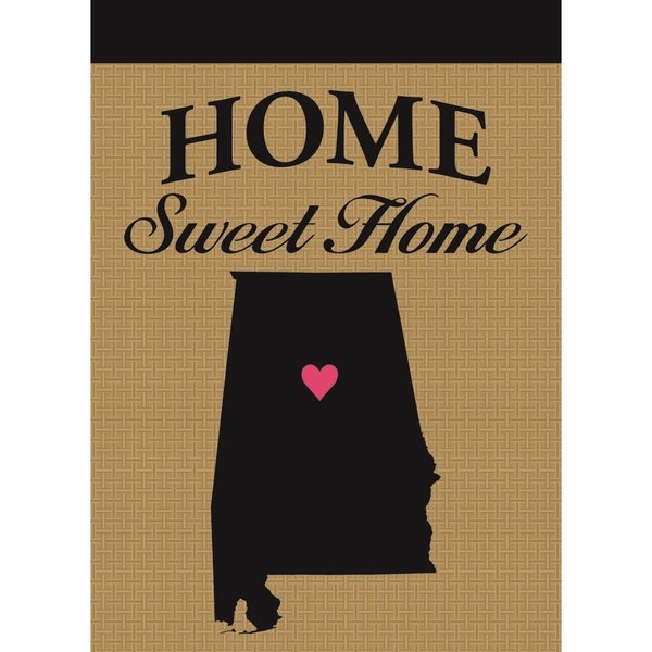 Magnolia Garden Flags Alabama Home Sweet Home Burlap Garden Flag M010070